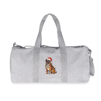 Cane Corso Lumières de Noël Chiens Cadeaux - Sac de sport en toile recyclée Stanley/Stella - gris chiné - Devant