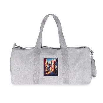 Une promenade dans une ville du Danemark - Sac de sport en toile recyclée Stanley/Stella - gris chiné - Devant