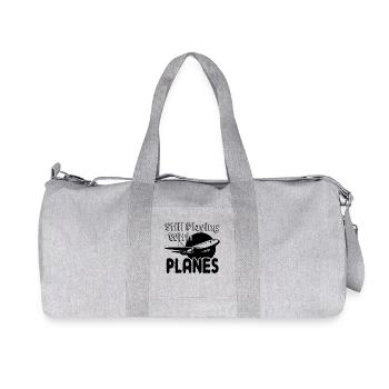 Airline Pilots Still Playing With Planes - Recycled Canvas Sports Bag by Stanley/Stella - heather grey - Front