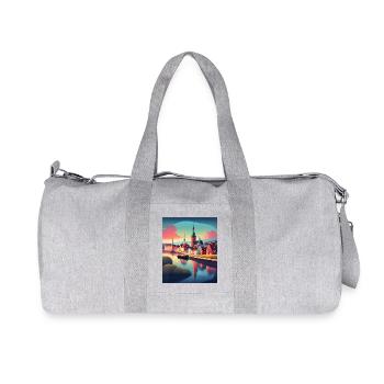 A town in Denmark - Recycled Canvas Sports Bag by Stanley/Stella - heather grey - Front