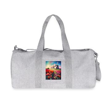 Magnifique paysage de tulipes aux Pays-Bas - Sac de sport en toile recyclée Stanley/Stella - gris chiné - Devant