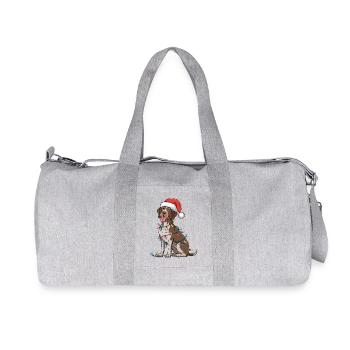 Allemand Pointeur à poil dur Noël Noël - Sac de sport en toile recyclée Stanley/Stella - gris chiné - Devant