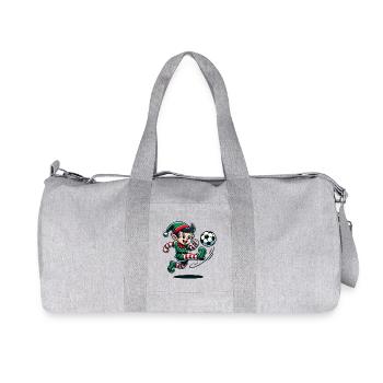 Christmas Elf Soccer Player Fun - Recycled Canvas Sports Bag by Stanley/Stella - heather grey - Front