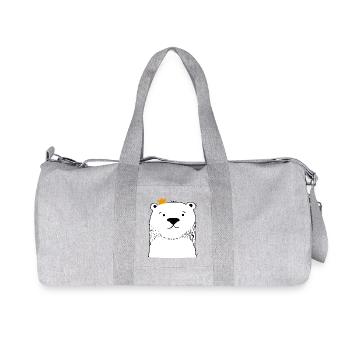 Ours polaire Theodore - Sac de sport en toile recyclée Stanley/Stella - gris chiné - Devant