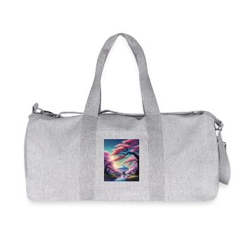 Fuji mountain in Japan - Recycled Canvas Sports Bag by Stanley/Stella - heather grey - Front