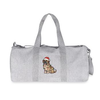 Mastiff Christmas Lights Xmas Dogs Gifts - Recycled Canvas Sports Bag by Stanley/Stella - heather grey - Front