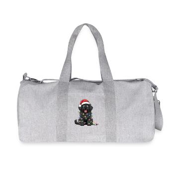 Terre-Neuve Noël Lumières Noël Chiens Cadeaux - Sac de sport en toile recyclée Stanley/Stella - gris chiné - Devant