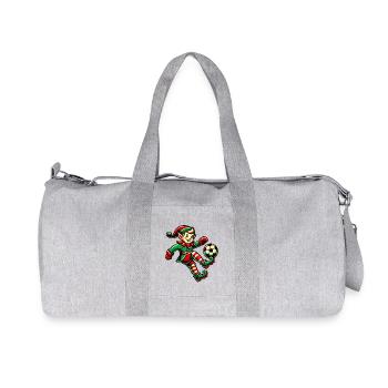 Christmas Elf Soccer Player Christmas Soccer - Recycled Canvas Sports Bag by Stanley/Stella - heather grey - Front