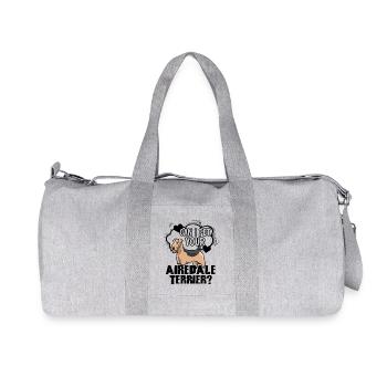 Can I Pet Your Airedale Terrier - Recycled Canvas Sports Bag by Stanley/Stella - heather grey - Front