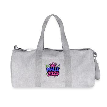 Malle 2025 Mallorca Holidays - Recycled Canvas Sports Bag by Stanley/Stella - heather grey - Front