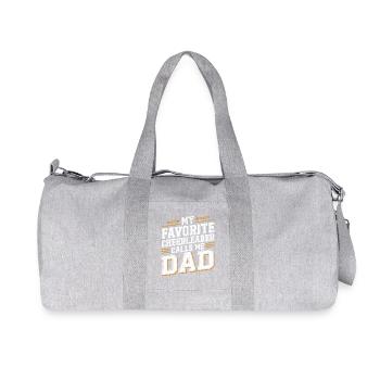 Ma pom-pom girl préférée m’appelle papa cheer dad - Sac de sport en toile recyclée Stanley/Stella - gris chiné - Devant