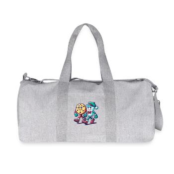 Biscuit et lait dans une marche de l’amitié - Sac de sport en toile recyclée Stanley/Stella - gris chiné - Devant