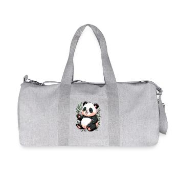 Panda - Recycled Canvas Sports Bag by Stanley/Stella - heather grey - Front
