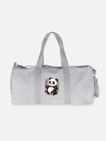Panda - Recycelte Canvas-Sporttasche von Stanley/Stella - Grau meliert