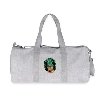 Cat Cats Mouse Mice Adventure Travel Child - Recycled Canvas Sports Bag by Stanley/Stella - heather grey - Front