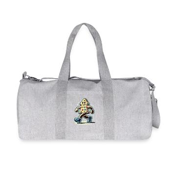Gingerbread man with boots smiling - Recycled Canvas Sports Bag by Stanley/Stella - heather grey - Front