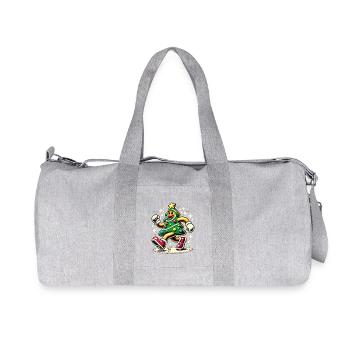 Funny Christmas tree in comic style - Recycled Canvas Sports Bag by Stanley/Stella - heather grey - Front