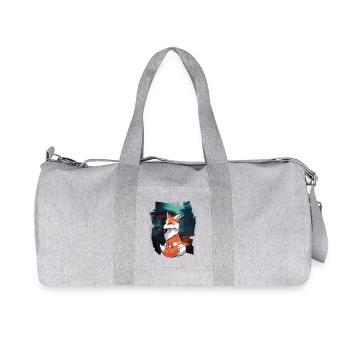 Renard, Renards, Forêt, Conte de fées, Conte, Personnage, Enfant - Sac de sport en toile recyclée Stanley/Stella - gris chiné - Devant
