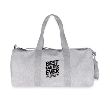 Fart Saying Farting Dad Pups Funny Fart Gift - Recycled Canvas Sports Bag by Stanley/Stella - heather grey - Front