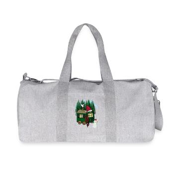 Sports d’hiver Ski Bonhomme de neige Montagne Hiver Ski de fond - Sac de sport en toile recyclée Stanley/Stella - gris chiné - Devant