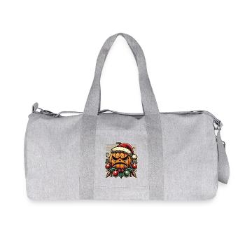 Halloween Christmas Pumpkin Fun - Recycled Canvas Sports Bag by Stanley/Stella - heather grey - Front