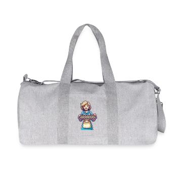 Boulanger joyeux avec des biscuits frais - Sac de sport en toile recyclée Stanley/Stella - gris chiné - Devant