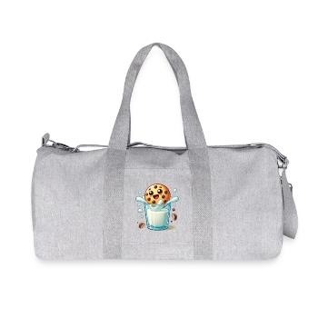 Merry biscuit in a frosted glass Christmas - Recycled Canvas Sports Bag by Stanley/Stella - heather grey - Front
