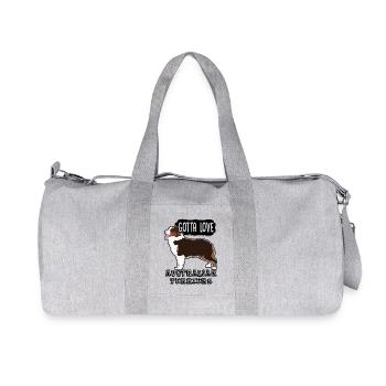 Gotta Love Australian Terrier - Recycled Canvas Sports Bag by Stanley/Stella - heather grey - Front