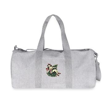 Weihnachten Retro Vintage Stil Pin-Up - Recycelte Canvas-Sporttasche von Stanley/Stella - Grau meliert - Vorne