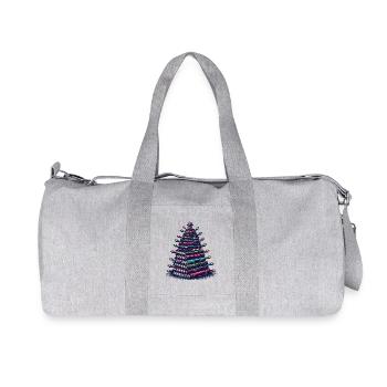 Arbre d’empilement de livres pour les amateurs de livres Noël - Sac de sport en toile recyclée Stanley/Stella - gris chiné - Devant