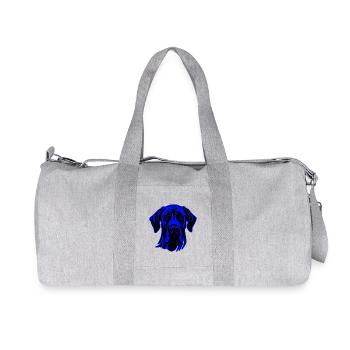 Great Dane Dog Animal Portrait - Recycled Canvas Sports Bag by Stanley/Stella - heather grey - Front