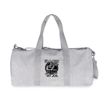 I am A Meat Cutter And I Love My Job Funny - Recycled Canvas Sports Bag by Stanley/Stella - heather grey - Front