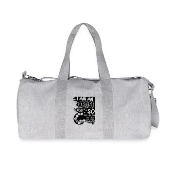 I Am An Artist - Recycled Canvas Sports Bag by Stanley/Stella - heather grey - Front