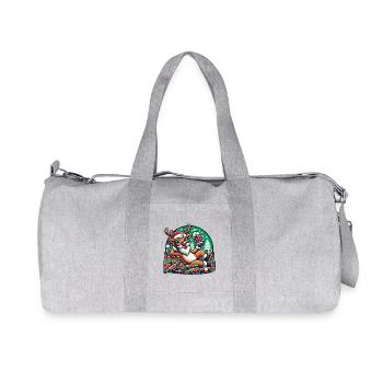 Funny reindeer with beer for Christmas - Recycled Canvas Sports Bag by Stanley/Stella - heather grey - Front