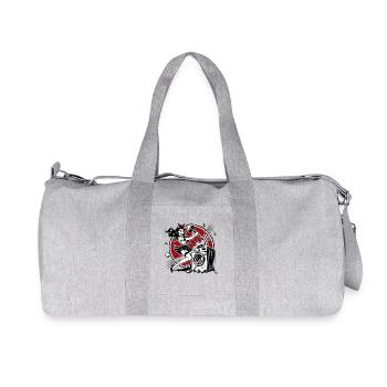 Braves Mädchen zerschlägt die Waschmaschine - Recycelte Canvas-Sporttasche von Stanley/Stella - Grau meliert - Vorne