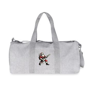 Christmas skirt Santa with guitar - Recycled Canvas Sports Bag by Stanley/Stella - heather grey - Front