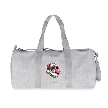 Cool Sigma Santa Christmas Joy - Recycled Canvas Sports Bag by Stanley/Stella - heather grey - Front