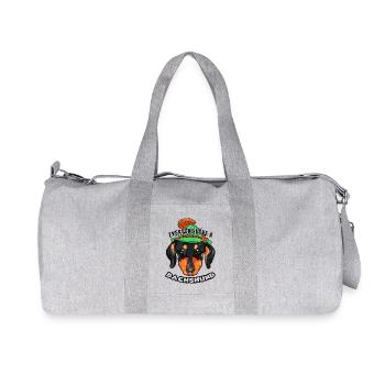 Everyone Love A Love Dachshund - Recycled Canvas Sports Bag by Stanley/Stella - heather grey - Front