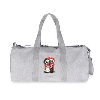 Skeleton couple with love and heart - Recycled Canvas Sports Bag by Stanley/Stella - heather grey - Front