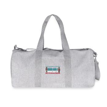 Son of a Nutcracker Funny Christmas Motif - Recycled Canvas Sports Bag by Stanley/Stella - heather grey - Front