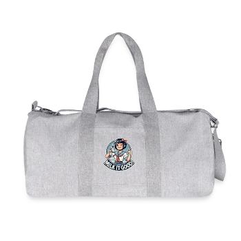 Daumen hoch, Japanisches Schulmädchen mit Milch - Recycelte Canvas-Sporttasche von Stanley/Stella - Grau meliert - Vorne