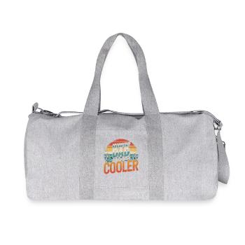Architect Dad Like a Regular Dad But Cooler Retro - Recycelte Canvas-Sporttasche von Stanley/Stella - Grau meliert - Vorne