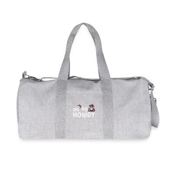 Santa Claus Cowboy Ho Ho Howdy - Recycled Canvas Sports Bag by Stanley/Stella - heather grey - Front