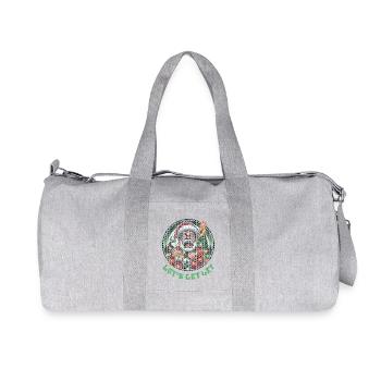 Lustiger Weihnachtsmann Let's Get Lit - Recycelte Canvas-Sporttasche von Stanley/Stella - Grau meliert - Vorne