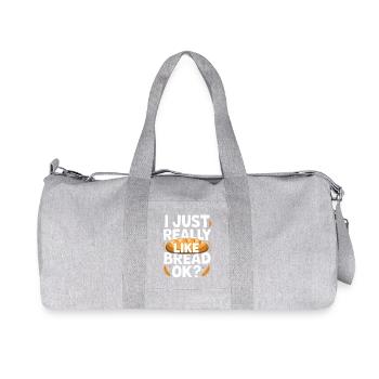 I Just Really Like Bread Funny Bakery Gifts Men - Recycelte Canvas-Sporttasche von Stanley/Stella - Grau meliert - Vorne