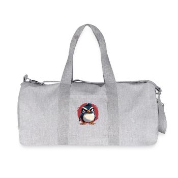 Schlechte-Laune-Pinguin - Recycelte Canvas-Sporttasche von Stanley/Stella - Grau meliert - Vorne