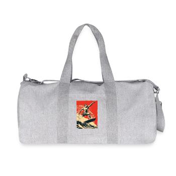 Oldschool Retro Surfing - Recycled Canvas Sports Bag by Stanley/Stella - heather grey - Front