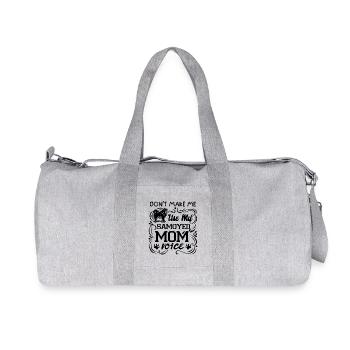 Don't Make Me Use My Samoyed Mom Voice - Recycled Canvas Sports Bag by Stanley/Stella - heather grey - Front