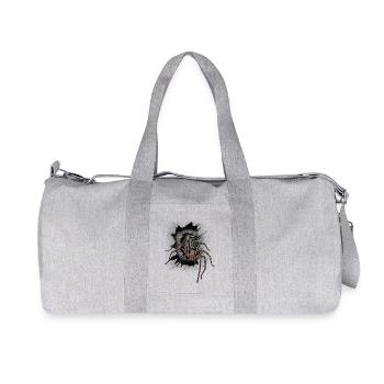 Halloween Spinne Spinnen Phobie Panik - Recycelte Canvas-Sporttasche von Stanley/Stella - Grau meliert - Vorne