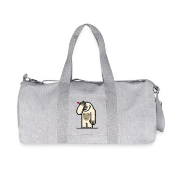 Facepalm gorilla touches his head - Recycled Canvas Sports Bag by Stanley/Stella - heather grey - Front